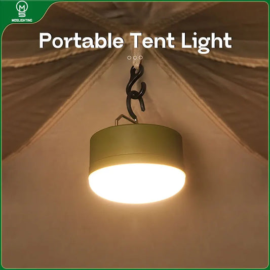 MOSLIGHTING extérieur LED Camping lumière 4 Modes MiNi Portable accrocher tente lampe USB Rechargeable Portable étanche lumière de secours
