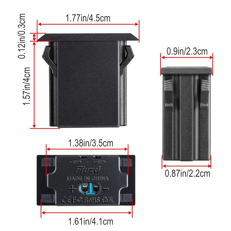 Affichage de tension LED à charge rapide pour camion 12V/24V moto RV bateau marin QC PD 3.0 chargeur de voiture chargeur de téléphone portable automatique