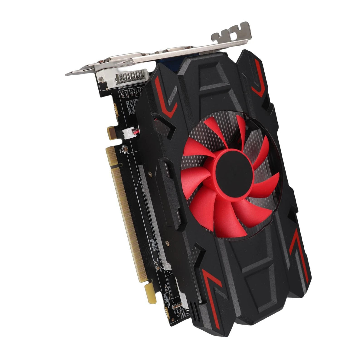 Carte graphique HD7670 4 Go DDR5 128 bits avec ventilateur de refroidissement, prise en charge 2560x1600, interface multimédia HD, carte graphique de jeu DVI VGA