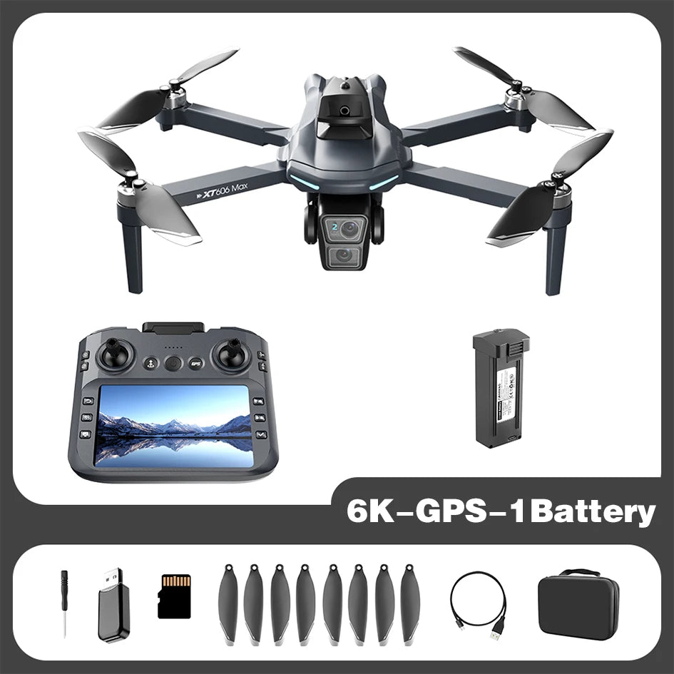 Drone GPS 8K sans fil — double caméra HD, WiFi 5G FPV, évitement d'obstacles, quadricoptère brushless RC
