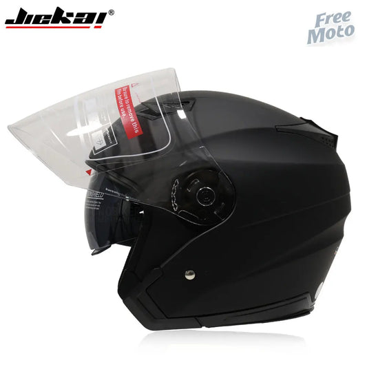 Casque Moto Scooter Double Lentille Vintage — Quatre Saisons Course Demi Casque