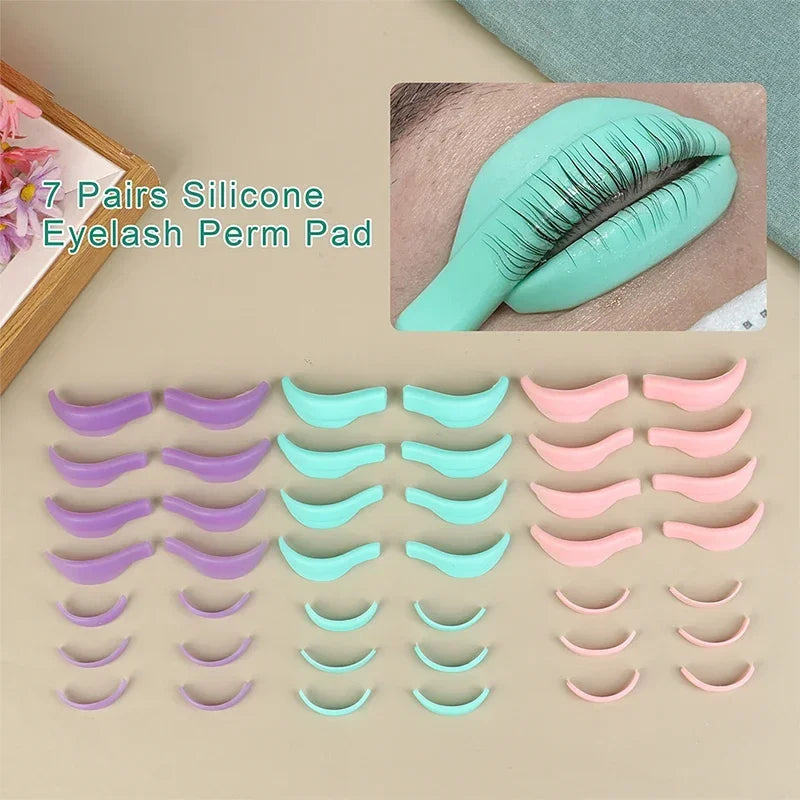 7 Pairs Silicone Eyelash Curler Eyelash Perm Pads Eyelash Lift Protective Pads Reusable Eyelash Lifting Tools