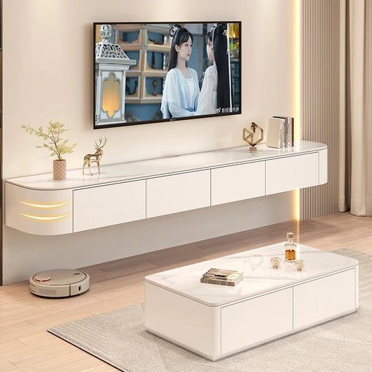 Mueble TV nórdico moderno Premium flotante mueble TV flotante nórdico con cajones Mueble de Salón Mueble de televisión Muebles de casa para salón