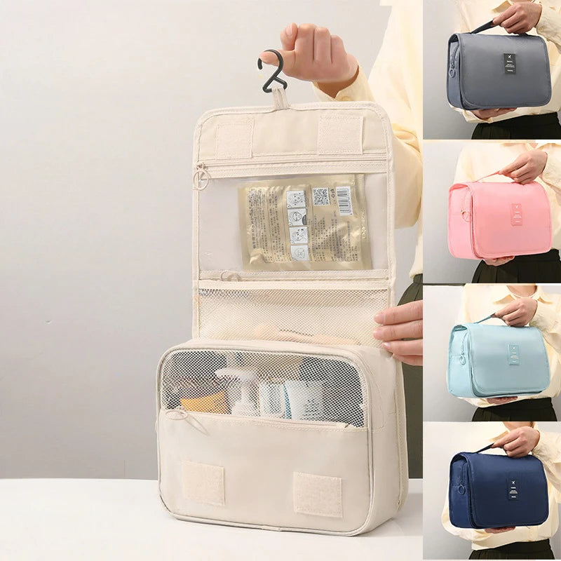 Sac de Maquillage Voyage — Organisateur Toilette Imperméable Crochet Salle de Bain