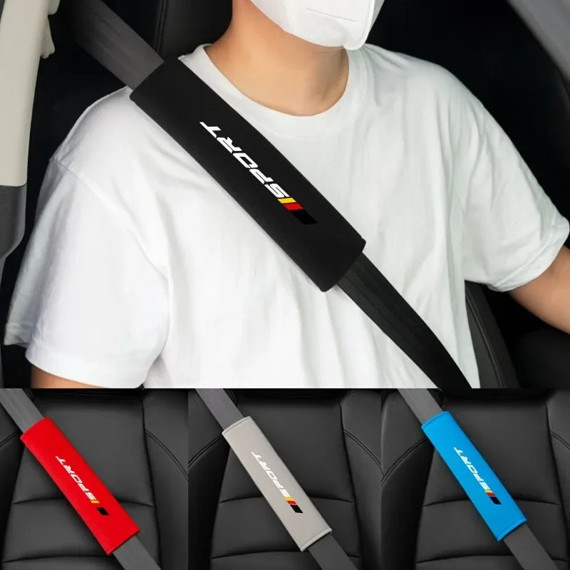 Cojines suaves y cómodos para cinturón de seguridad de coche, 2 piezas, cojines personalizados para cinturón de seguridad y