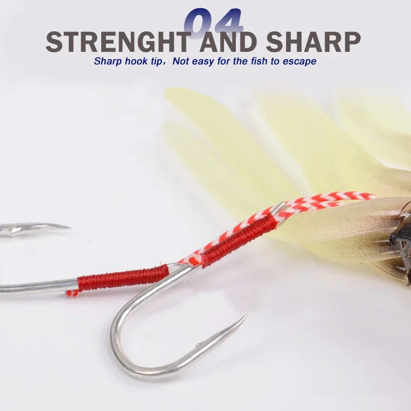 ZUKIBO-Appât souple pour la pêche au calmar, leurre de pêche à la traîne, gabarits de tête de poulpe, gabarit de calmar UV Shoous pour la pêche en bateau de haute mer, appâts Wobblers, 60g