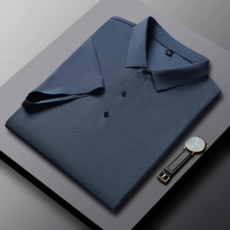 Polo homme 3 boutons décontracté — travail, séchage rapide, manches courtes, golf, grandes tailles