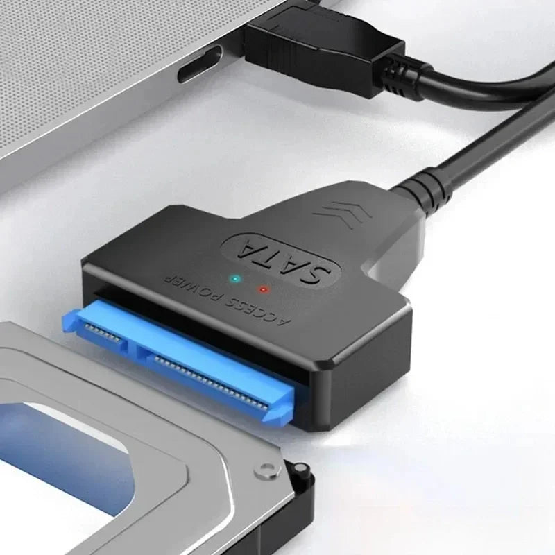 SATA to USB 3.0/2.0 Cable up to 6Gbps for 2.5-inch External SSD Hard Drive, SATA 3 22-pin Adapter, USB 3.0 to SATA III Cord