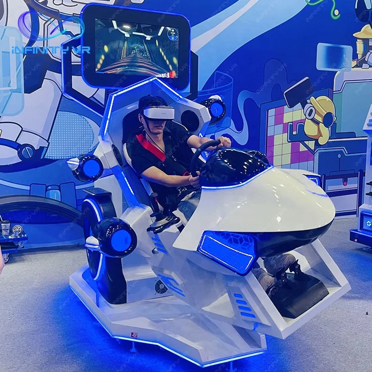 Jeu VR Commercial 1 joueur réalité virtuelle 360 montagnes russes Vr avec Joystick de vol et volant de course