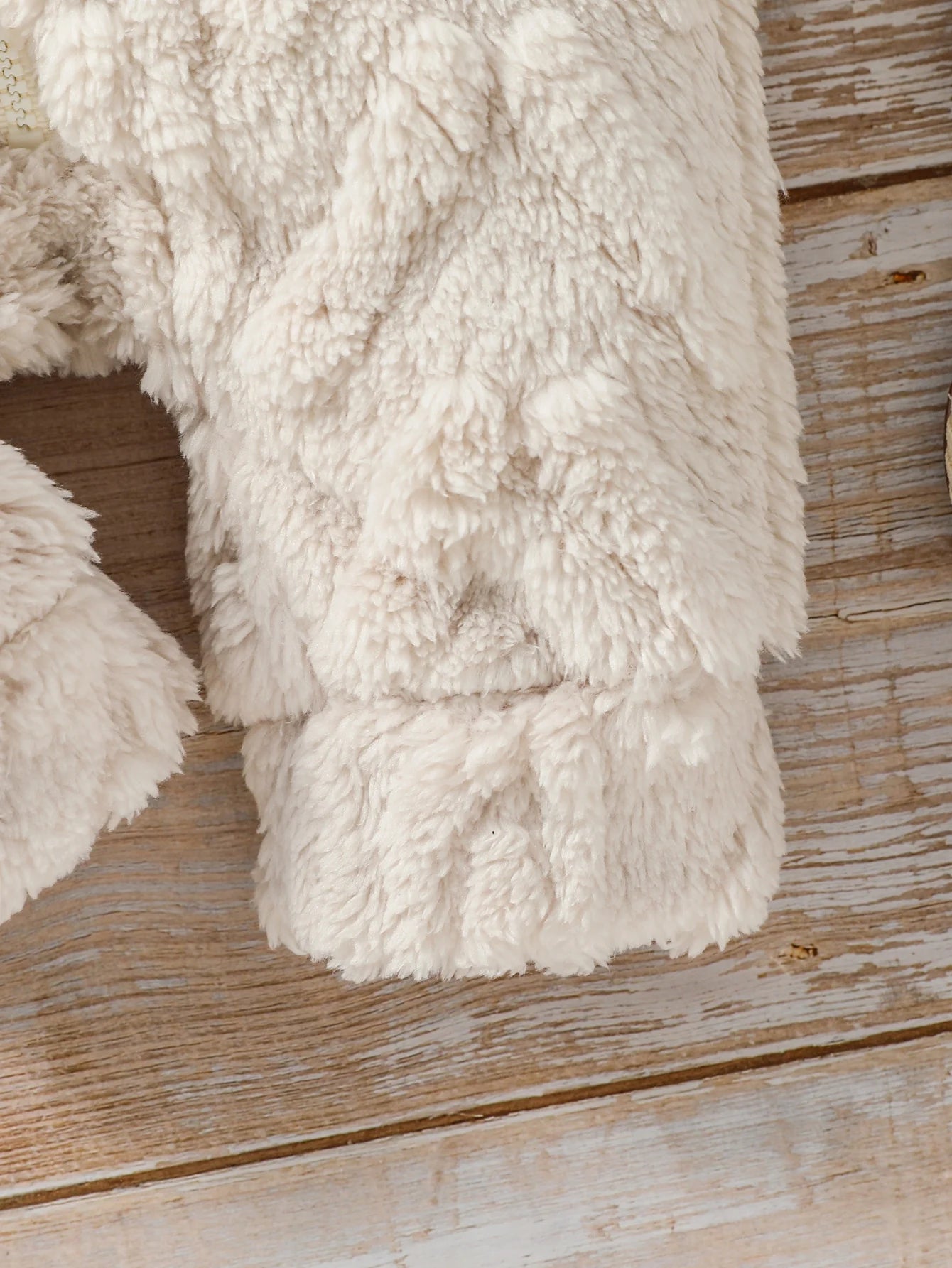 Baby Boys Winter Long Sleeve Solid Plush Hooded Zipper Fashion Jumpsuit for Newborn Warm Clothes