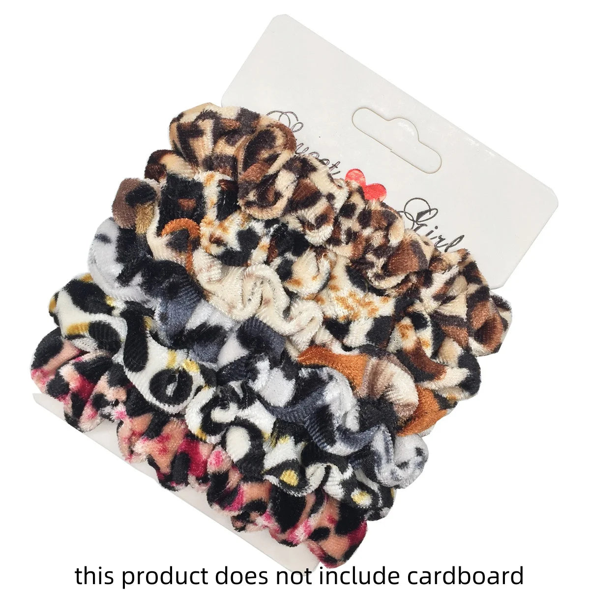 24/50/6 piezas de coleteros para mujer, accesorios de boutique de terciopelo, bonito estampado de leopardo, banda elástica de alta calidad, cinta para el pelo, lazo para cola de caballo