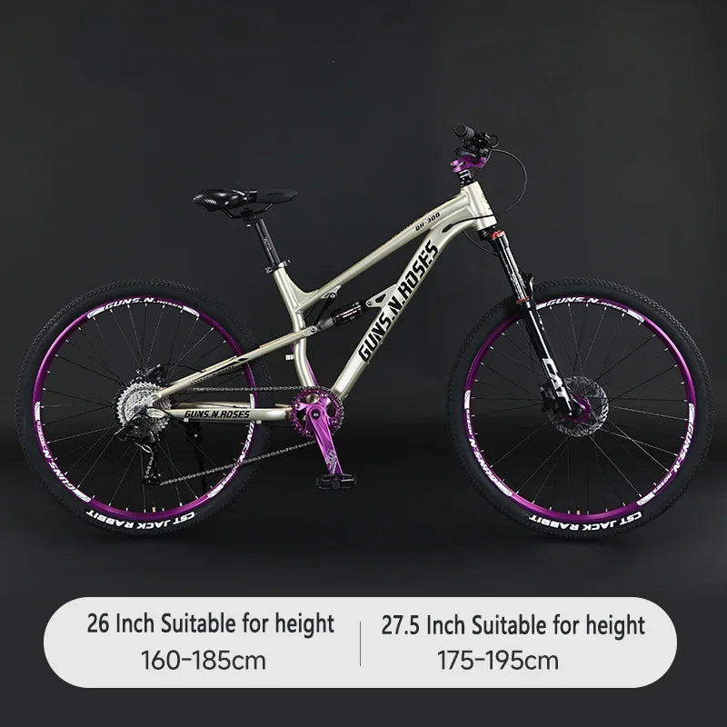 27.5-inch 10-speed Soft Tail Downhill Bicycle Shoulder Air Suspension Mountain Bike Oil Disc Brake Cross-Country Bicicleta