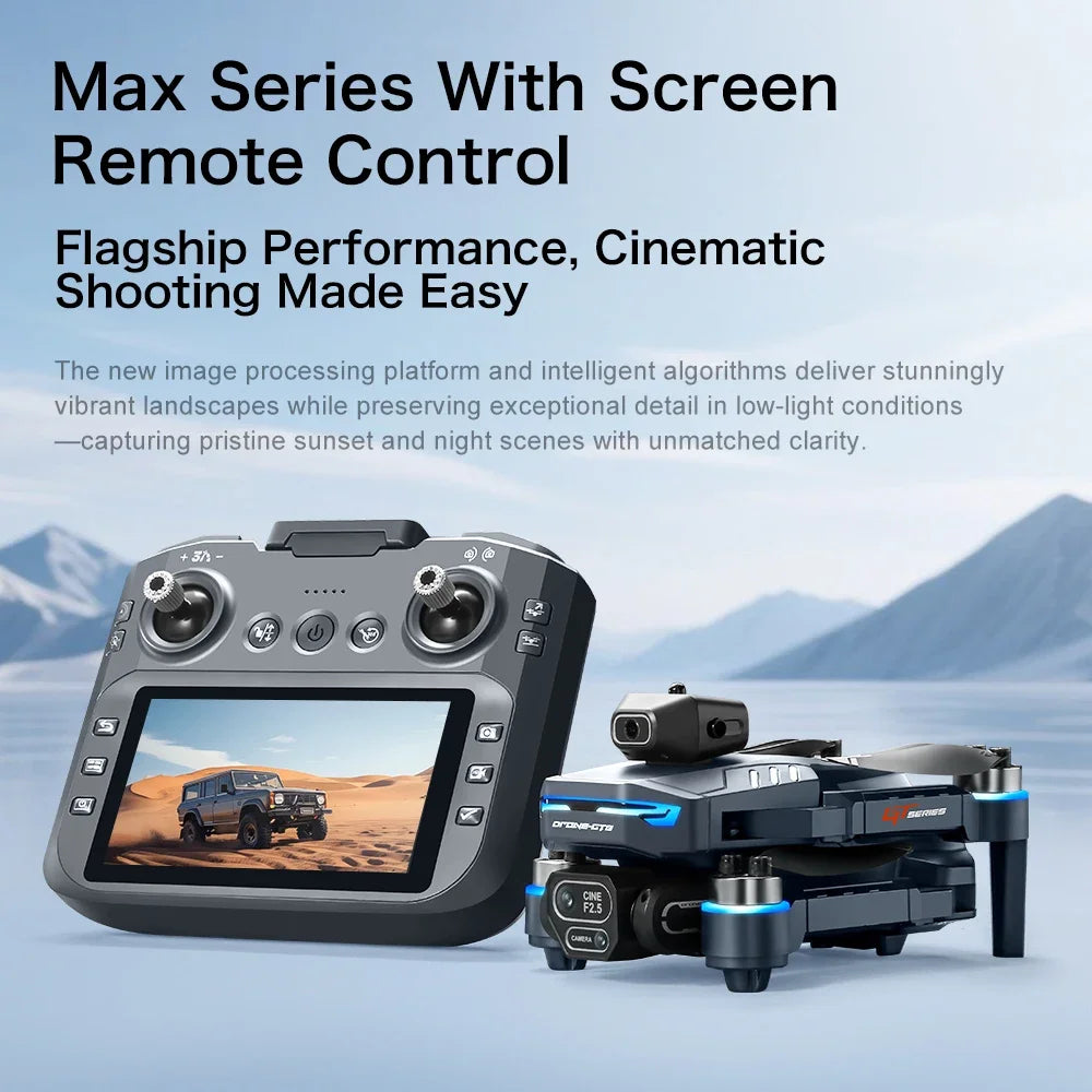 Drone GPS 8K professionnel — double caméra, moteur brushless, maintien d'altitude, quadricoptère pliable RC