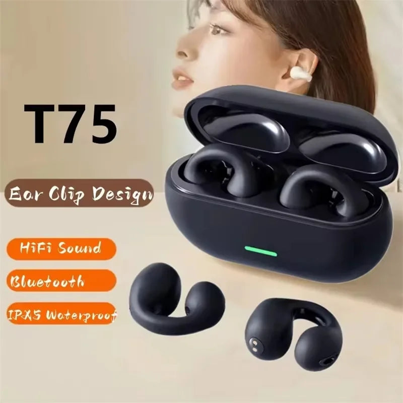 Auriculares inalámbricos Bluetooth T75 TWS, control táctil, auriculares deportivos, auriculares de música, iPhone, teléfonos Xiaomi, originales