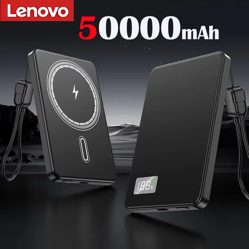 Batterie Externe Magnétique Sans Fil Ultra-Fine 500000mAh — Charge Super Rapide, Écran LED