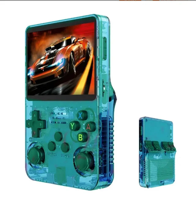 Consola de juegos portátil retro R36S con sistema ARKOS, pantalla IPS de 3,5 pulgadas, almacenamiento de 128 GB/64 GB, juegos precargados, regalo portátil para niños y jugadores