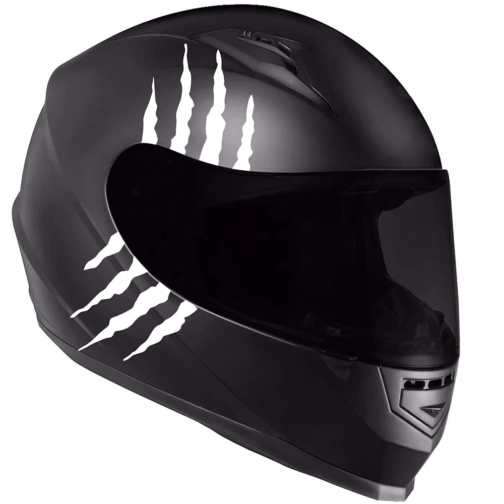 Autocollants personnalisés griffe fantôme pour moto — vinyle imperméable, carénage, casque, course