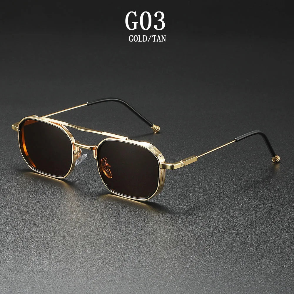 Lunettes de soleil carrées femmes vintage Steampunk — hommes, mode, 2025