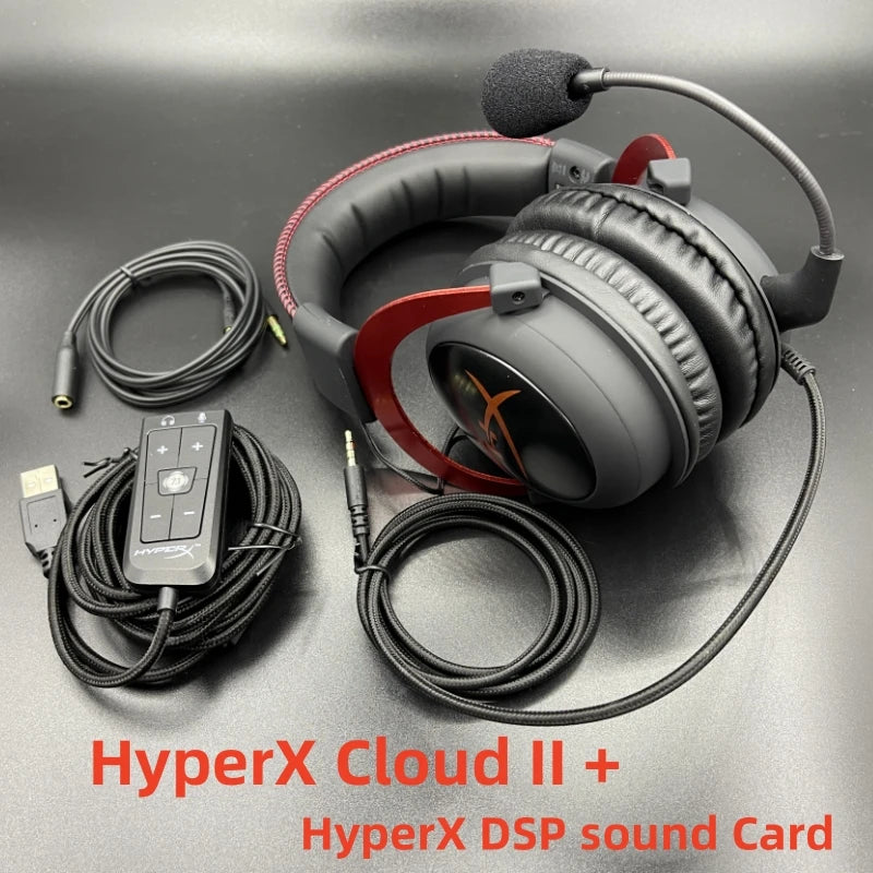 HyperX Cloud II – 7.1 Hi-Fi Surround Sound Gaming Headset with Microphone, for Computer and Mobile Phone, Original, Used