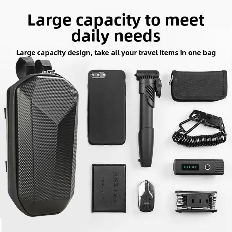 4L Electric Scooter Handlebar Bag, Large Capacity, Hard Shell, Hanging Storage, Waterproof, Electric Scooter Accessories