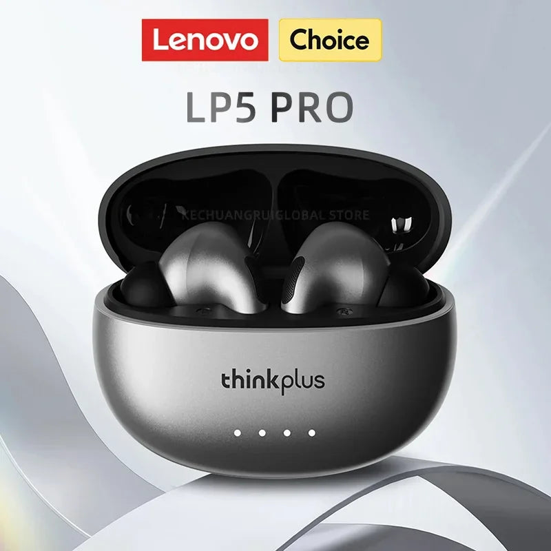 Lenovo-Auriculares inalámbricos LP5 PRO, Bluetooth 5.4, TWS, sonido HiFi, auriculares para juegos, cascos deportivos LP5Pro, batería de larga duración con micrófono 2025