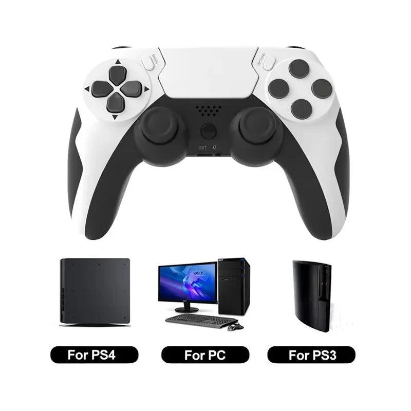 Manette de jeu sans fil avec gyroscope à six axes — compatible consoles et PC, double vibration, joystick