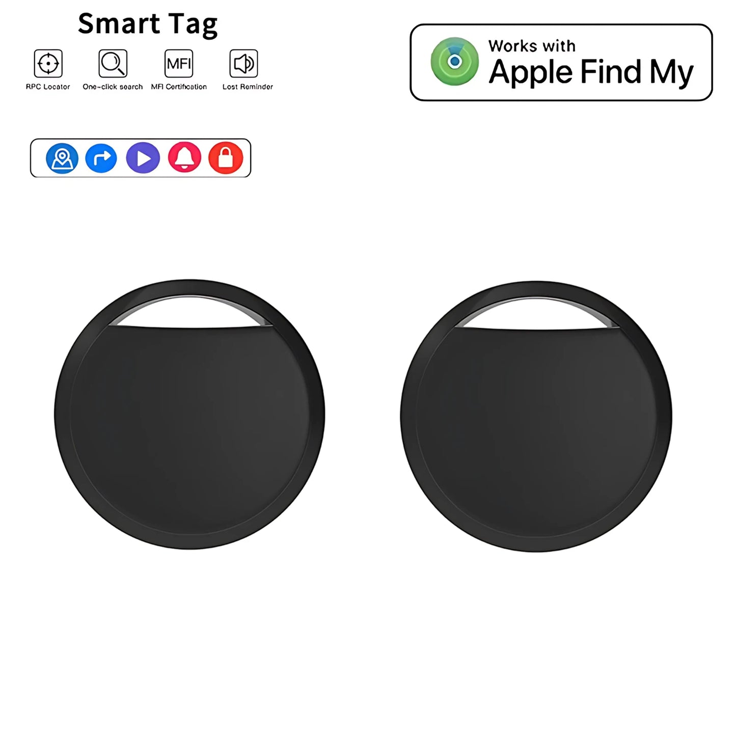 Mini traceur GPS intelligent Bluetooth — dispositif rappel anti-perte, localisateur, clé voiture, animaux, enfants