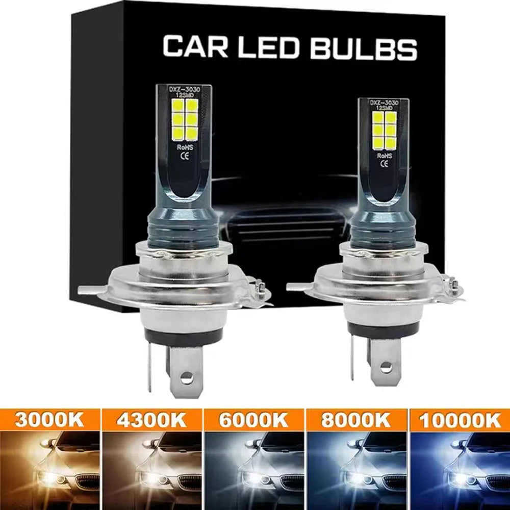 Super bright LED bulb for car and motorcycle, automatic fog lights, sauna light, H4, H7, H1, H3, H8, H9, H11, 9005, 9006, HB3, HB4, 12V, 24V, 80W, 2 pieces