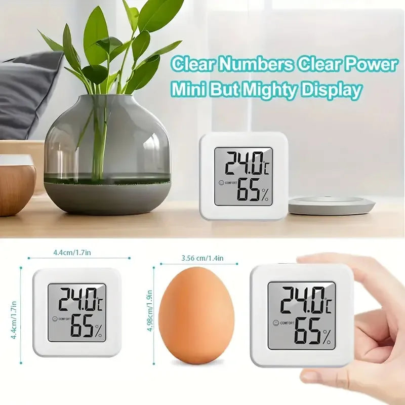 Mini compteur de température et d'humidité d'intérieur, compteur de température de chambre à coucher, affichage numérique électronique Portable, humidité et température