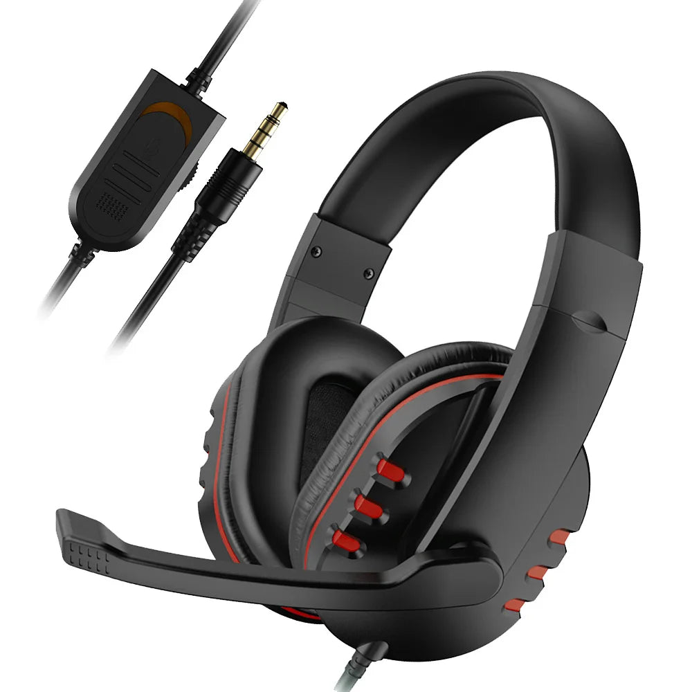 Casque 3.5mm filaire de jeu — écouteurs musique, consoles, PC, chat ordinateur, microphone