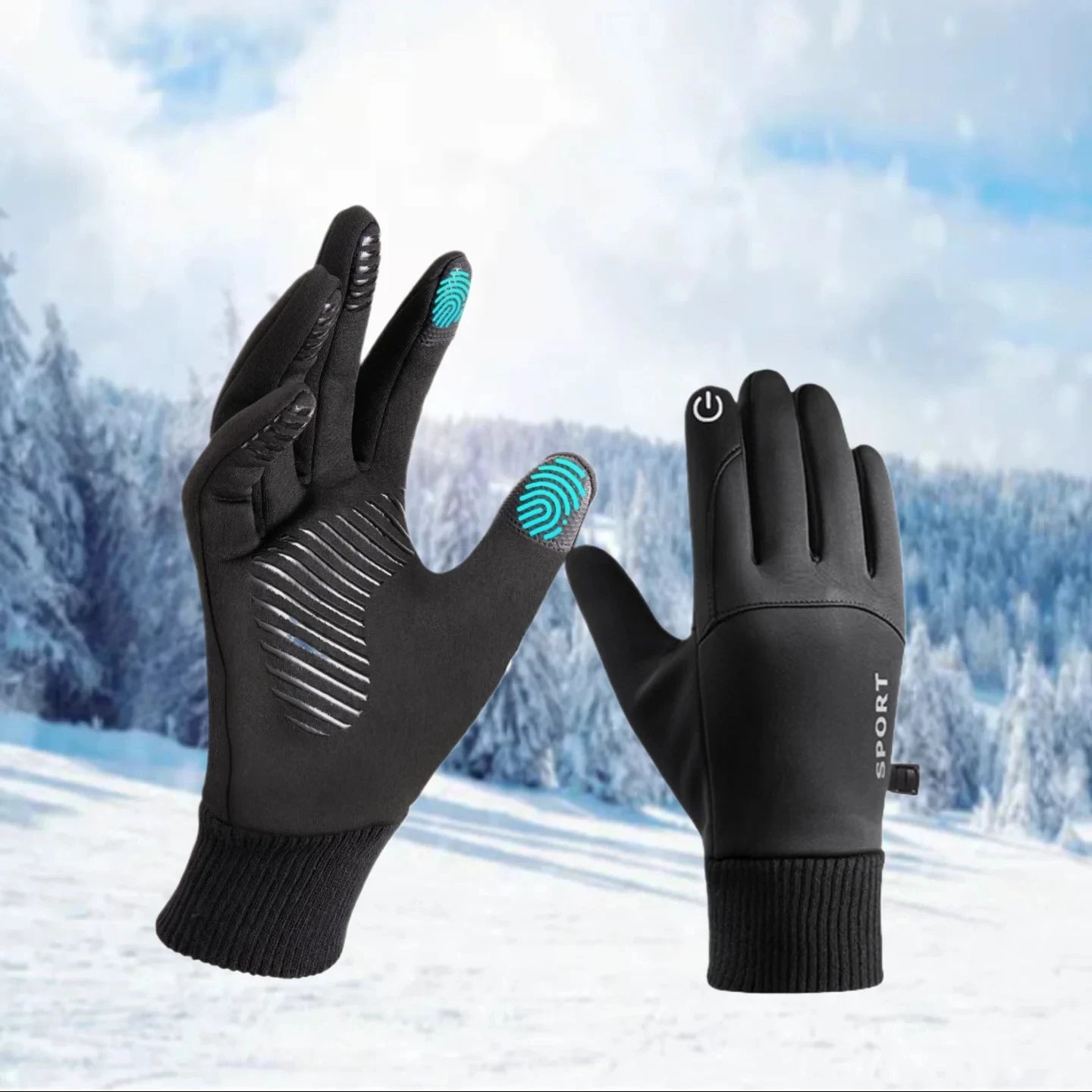 Guantes de invierno térmicos impermeables para pantalla táctil – Guantes deportivos cálidos para hombres y mujeres (correr, ciclismo, esquí)