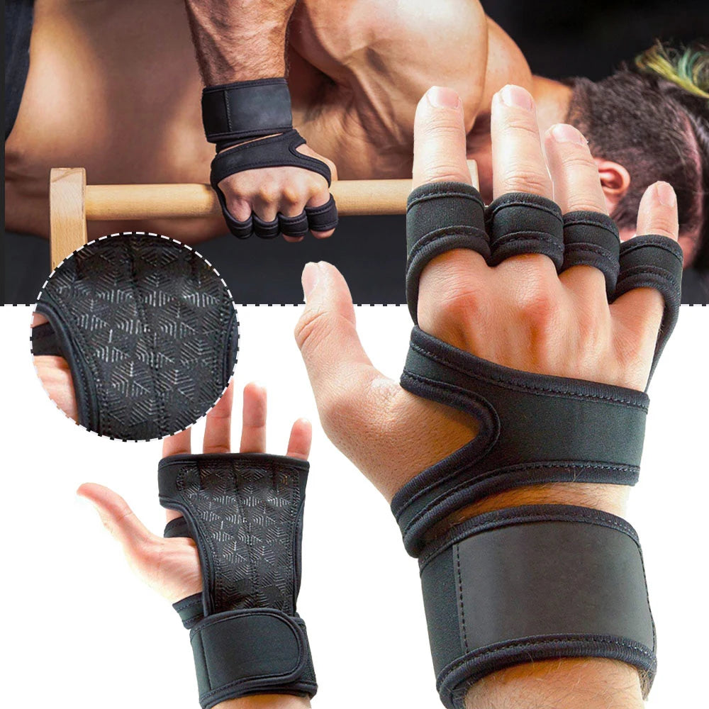 Men's and Women's Sports Training Gloves, Workout Gloves, Fitness, Bodybuilding, Weightlifting, Gymnastics, Hand, Wrist, Palm Protection
