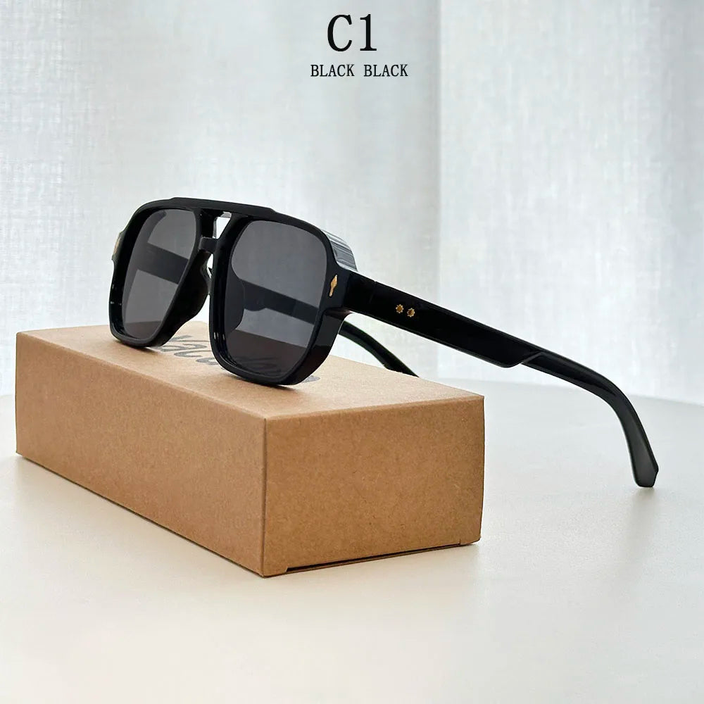 Men's Square Sunglasses Vintage Fashion Retro Women's Sunglasses Trendy Gafas De Sol Hombre Lunette Soleil Femme Drop Shipping