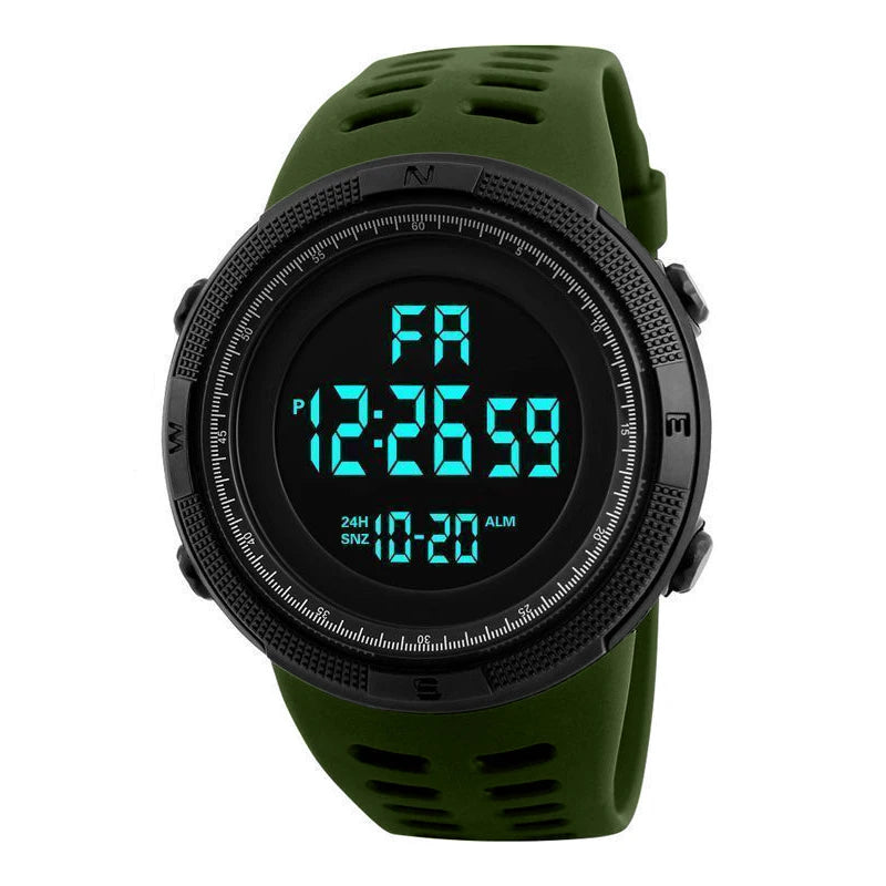 Montre Numérique Militaire Multifonction Homme — Lumineux Étudiant Sport