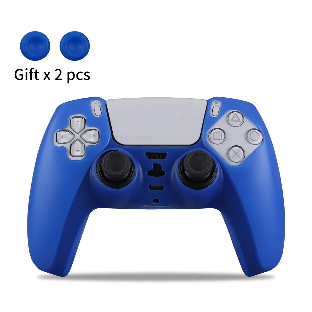 Funda de silicona protectora para mando de PS5, antideslizante, protectora, para gamepad de PlayStation 5, accesorios con agarres