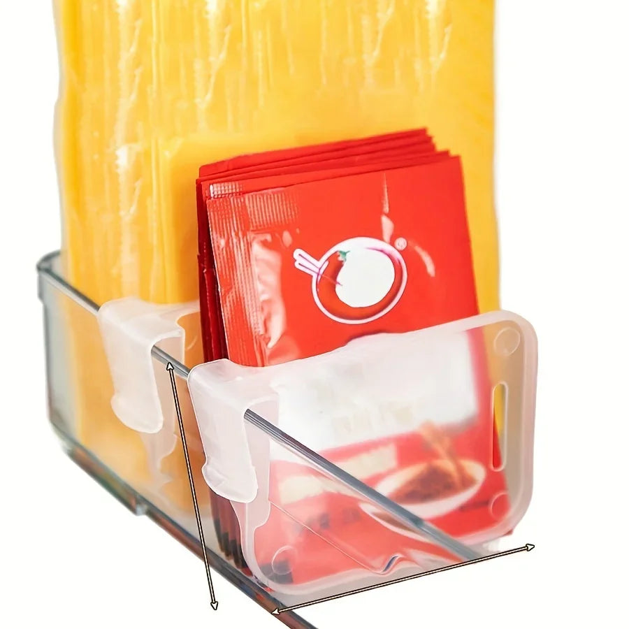 Clear and Sturdy Refrigerator Organizer, 5 10 15 20 Pieces, Adjustable Dividers, Fridge Storage, Kitchen Cabinets, Space-Saving Compartments
