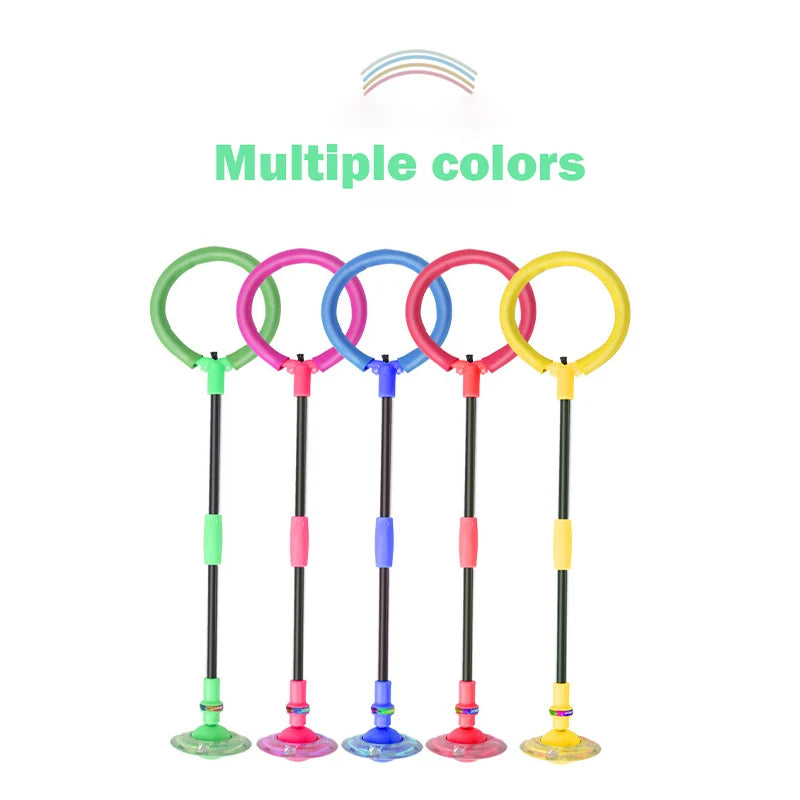 Balle Rebond Flash Auto-Lumineuse — Anneau Saut Rotatif Fitness Enfants Adultes
