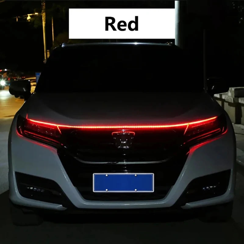 Feux Diurnes LED Capot Voiture Démarrage Balayage — DRL Décoratifs 12V 150cm