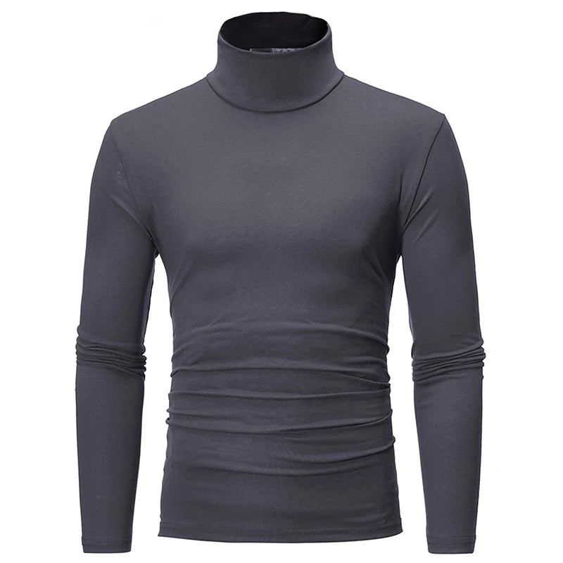 Ropa interior térmica de cuello alto para hombre, camisa delgada con corte cubierto, camiseta de manga larga, medias, ropa de invierno, otoño, Y-Men