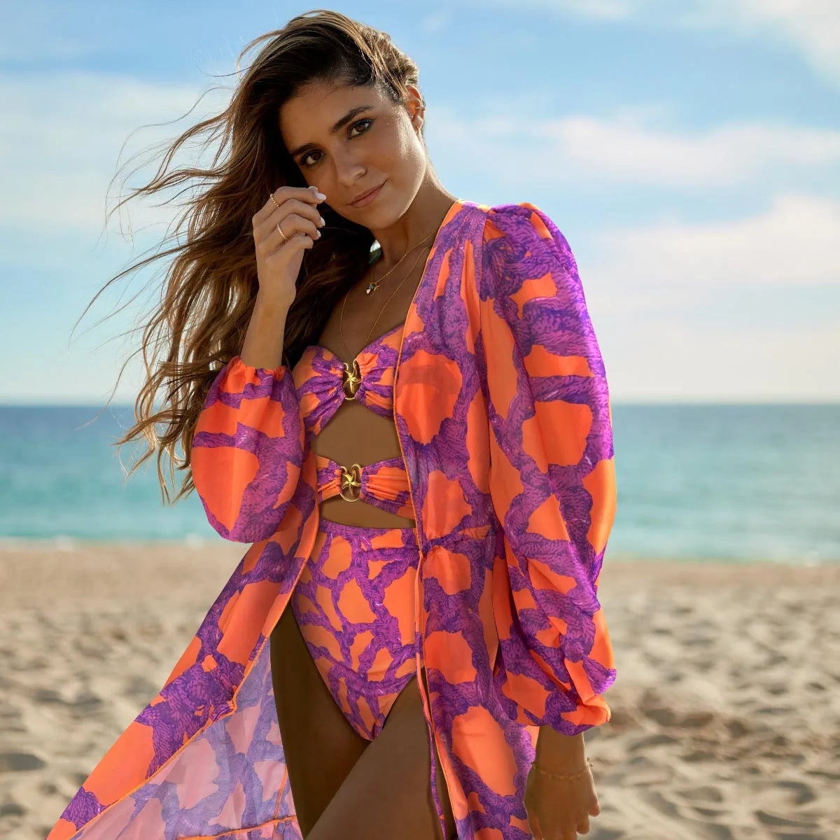 Blue Eyes Bikini Cover-Up, Tuniques de plage, Long Kaftan, Robe de plage, Sarong, Maillots de bain