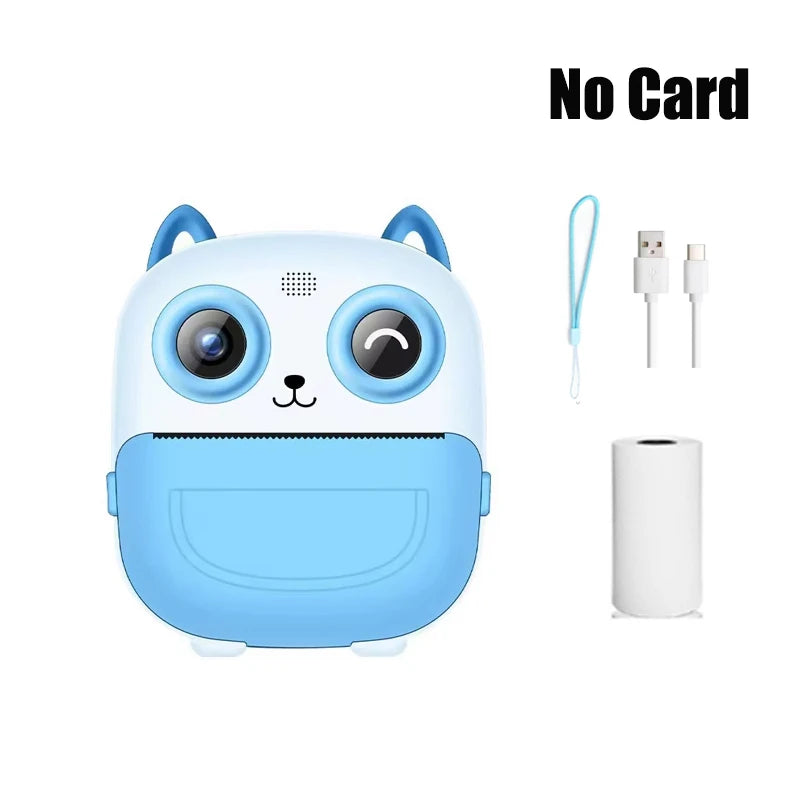 Nouvelle caméra pour enfants abeille caméra instantanée 1080P HD double objectif Selfie appareil photo numérique impression pour filles garçons cadeaux d'anniversaire de noël jouets