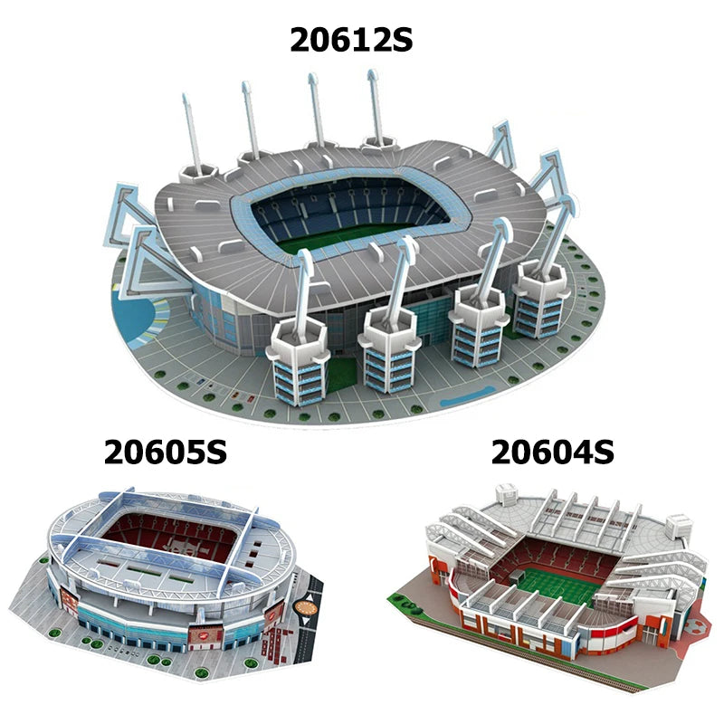 Terrain de Football Miniature en 3D, Puzzle à Faire Soi-Même, Modèles de Stades de renommée Mondiale, Jeu Périphérique, Jouets, Cadeaux d'Anniversaire, DDJ