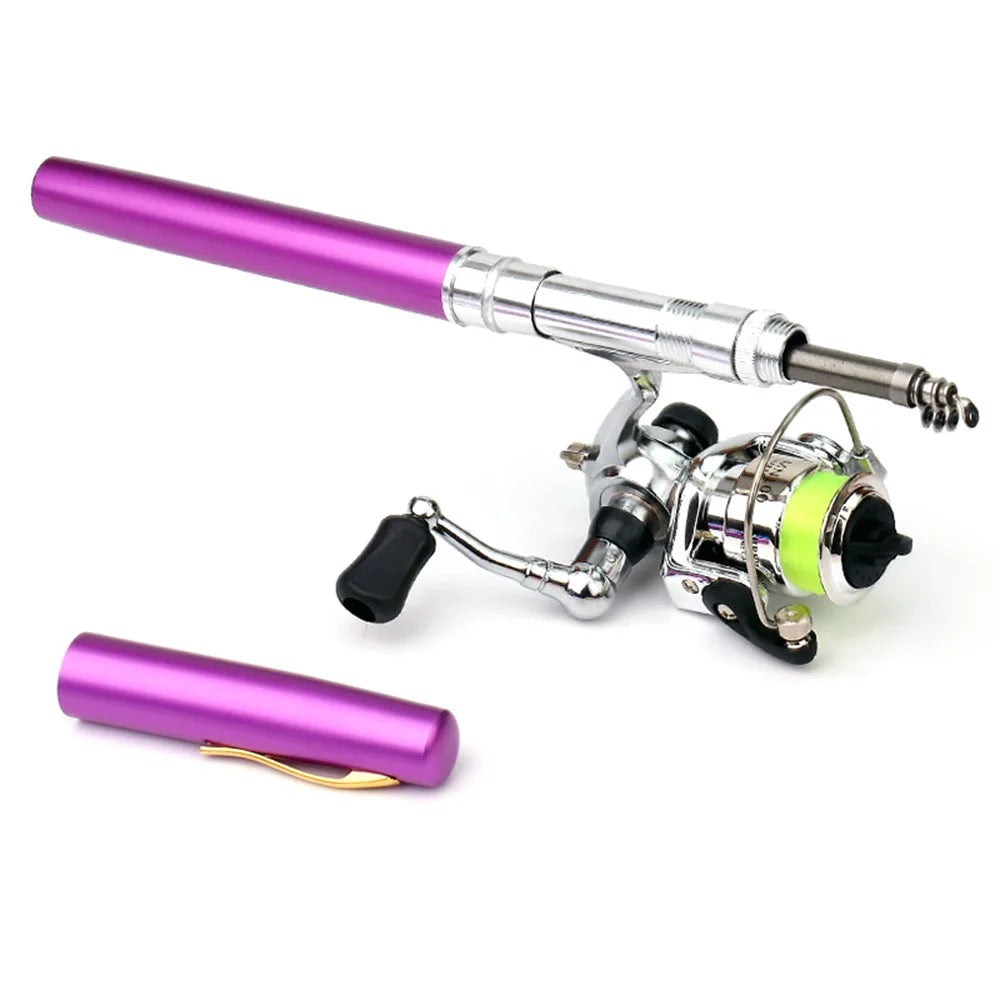 Moulinet de pêche de poche pliable, mini stylo, télescopique, nouveau