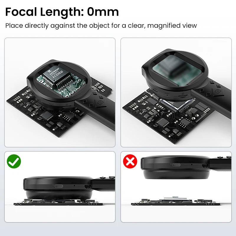 Loupe numérique IPS 2.8 pouces HD 1080P 100X, Microscope Portable, loupe portative pour réparation électronique, contrôle des bijoux