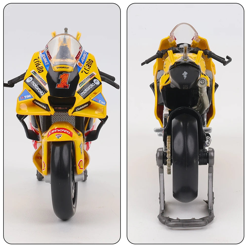 Maisto 1:18 2024 Equipo Ducati Lenovo # 1 Bagnaia Piloto Campeón Moto GP Carrera Aleación Fundida Modelo de Motocicleta Colección Regalo Juguete
