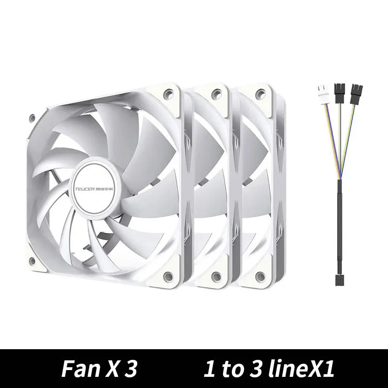 TEUCER PC boîtier d'ordinateur ventilateur PWM 4 broches 120mm silencieux 12CM ventilateur CPU refroidisseur ventilateur de refroidissement radiateur de refroidissement ventilateur 12V ajuster la vitesse du ventilateur