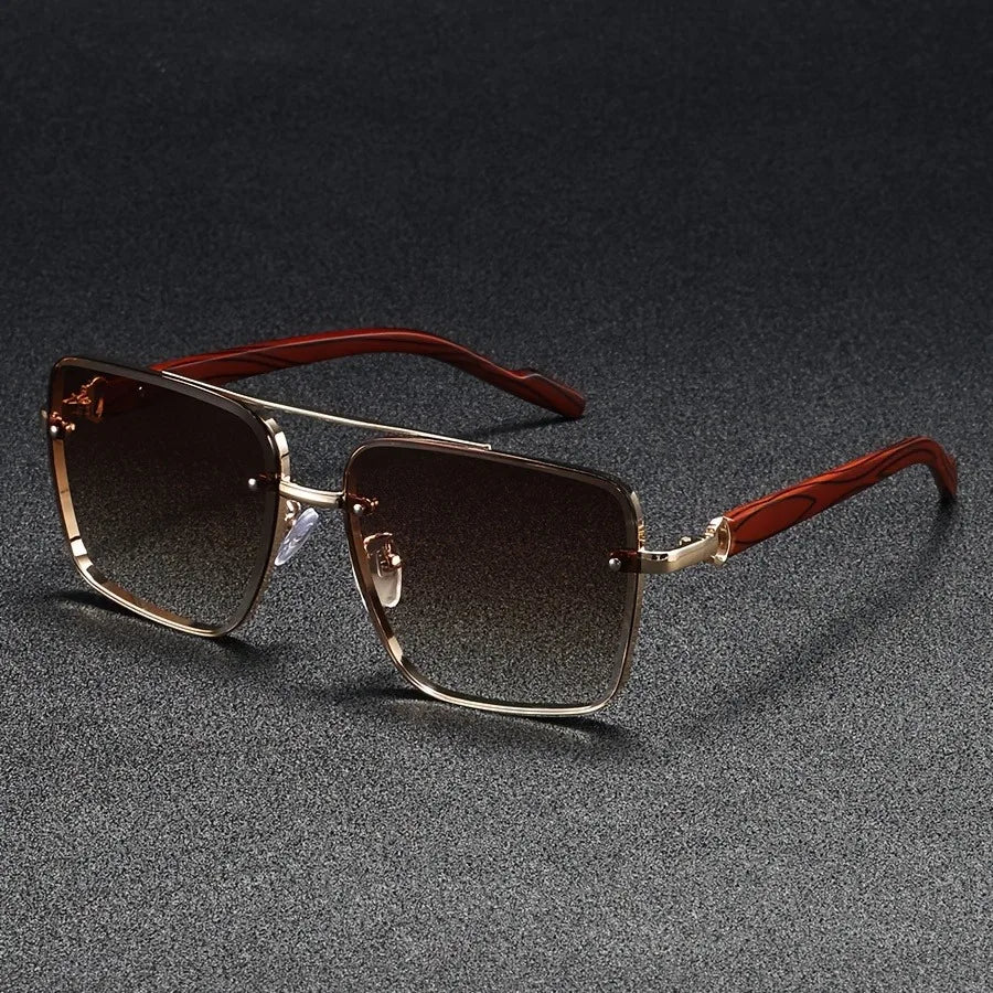 Lunettes de soleil carrées pour hommes — vintage, femmes, mode, rétro, 2025