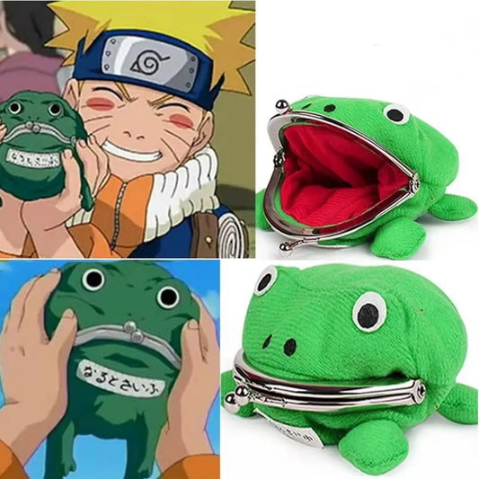 Sac à Main Grenouille Peluche Anime — Baiser Serrure Drôle Jeu de Rôle