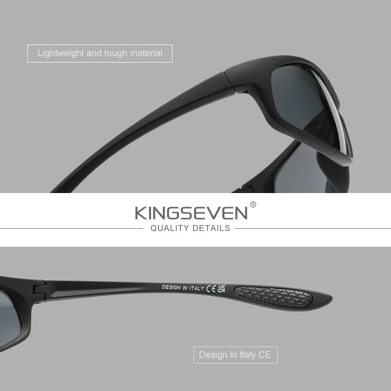 Lunettes de soleil sport homme polarisées TR90 — cadre miroir, protection solaire