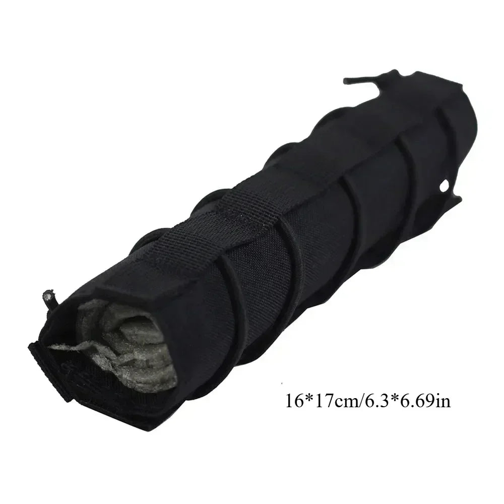 Couverture de suppresseur de Sniper, protection de Camouflage tactique, tir en plein air, étui en tissu de chasse militaire, équipement de terrain CS en direct